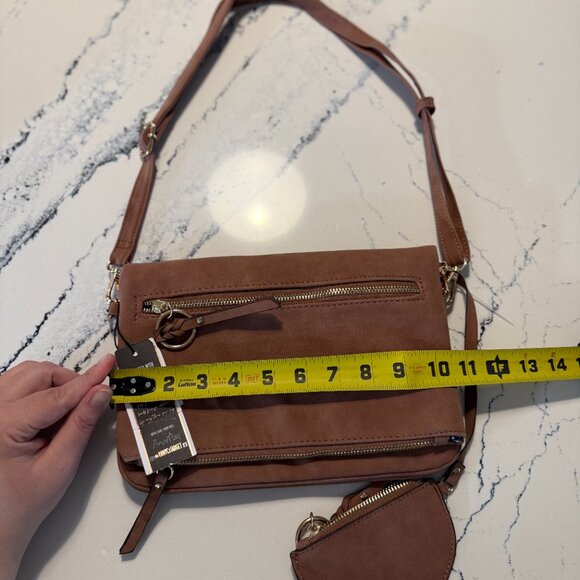 Violet Ray NYC x Target Cinnamon Brown Vegan Leather Purse NWT adjustable strap - Picture 2 of 13